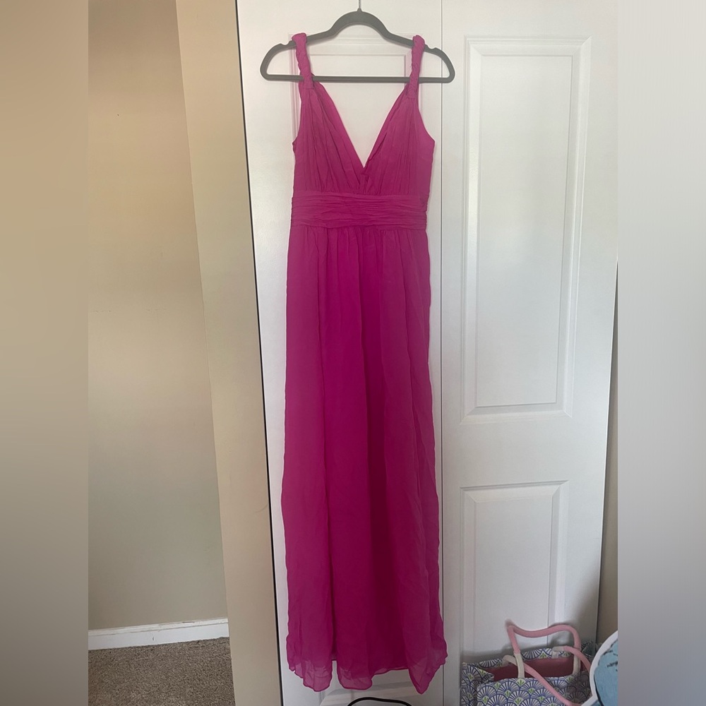Rachel Zoe Silk Pink Maxi Dress